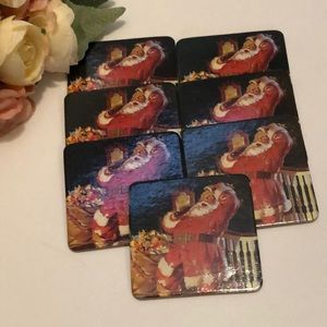 Coca Cola Santa Claus Coasters 1999 Santa Drinking Coke drink coasters VTG